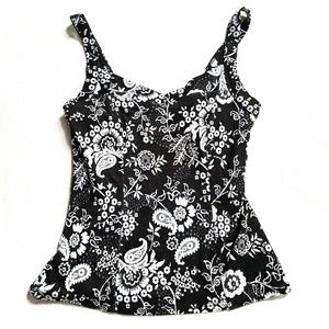 White House Black Market Paisley Floral Tank Top